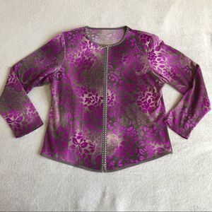 Floral and Paisley Zip Cardigan
